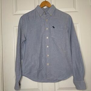 Abercrombie Kids Shirt Blue‎ Long Sleeve Oxford Button Down Large